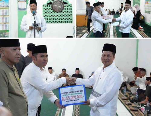 Malam Penutup Safari Ramadhan di Sentajo Raya, Bantuan Untuk Sentra Tersalurkan